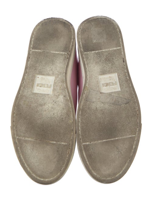 Fendi Monsters Motif Leather Sneakers