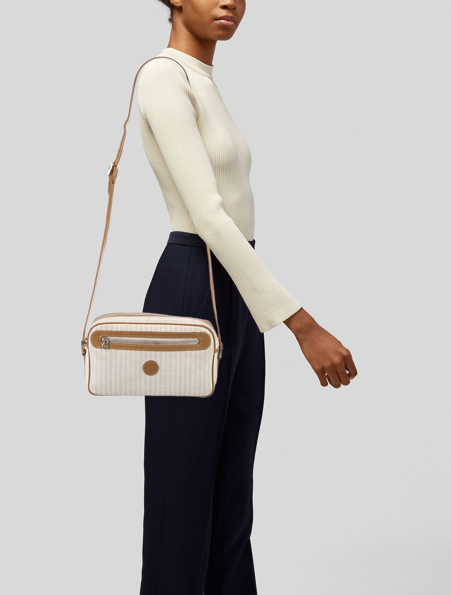 Fendi Pequin Crossbody Bag
