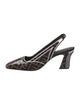 Fendi Zucca FF Logo Printed Slingback Pumps