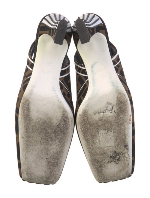 Fendi Zucca FF Logo Printed Slingback Pumps