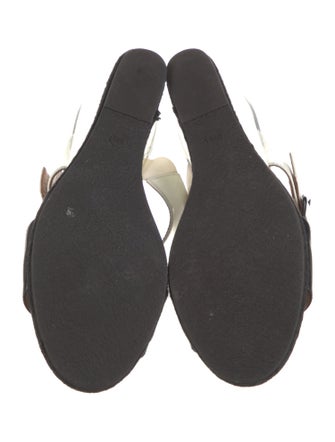 Fendi Patent Leather Colorblock Pattern Mules