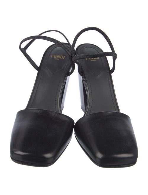 Fendi Leather Slingback Pumps