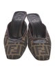 Fendi Zucca FF Logo Canvas Mules