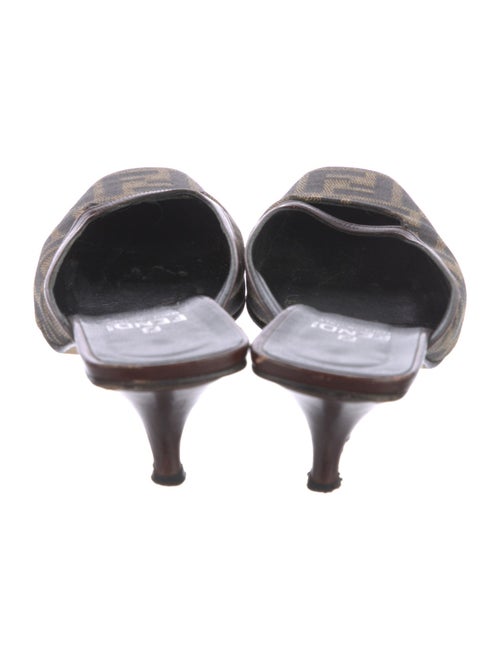 Fendi Zucca FF Logo Canvas Mules