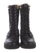 Fendi Zucca FF Logo Graphic Print Combat Boots