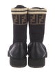 Fendi Zucca FF Logo Graphic Print Combat Boots