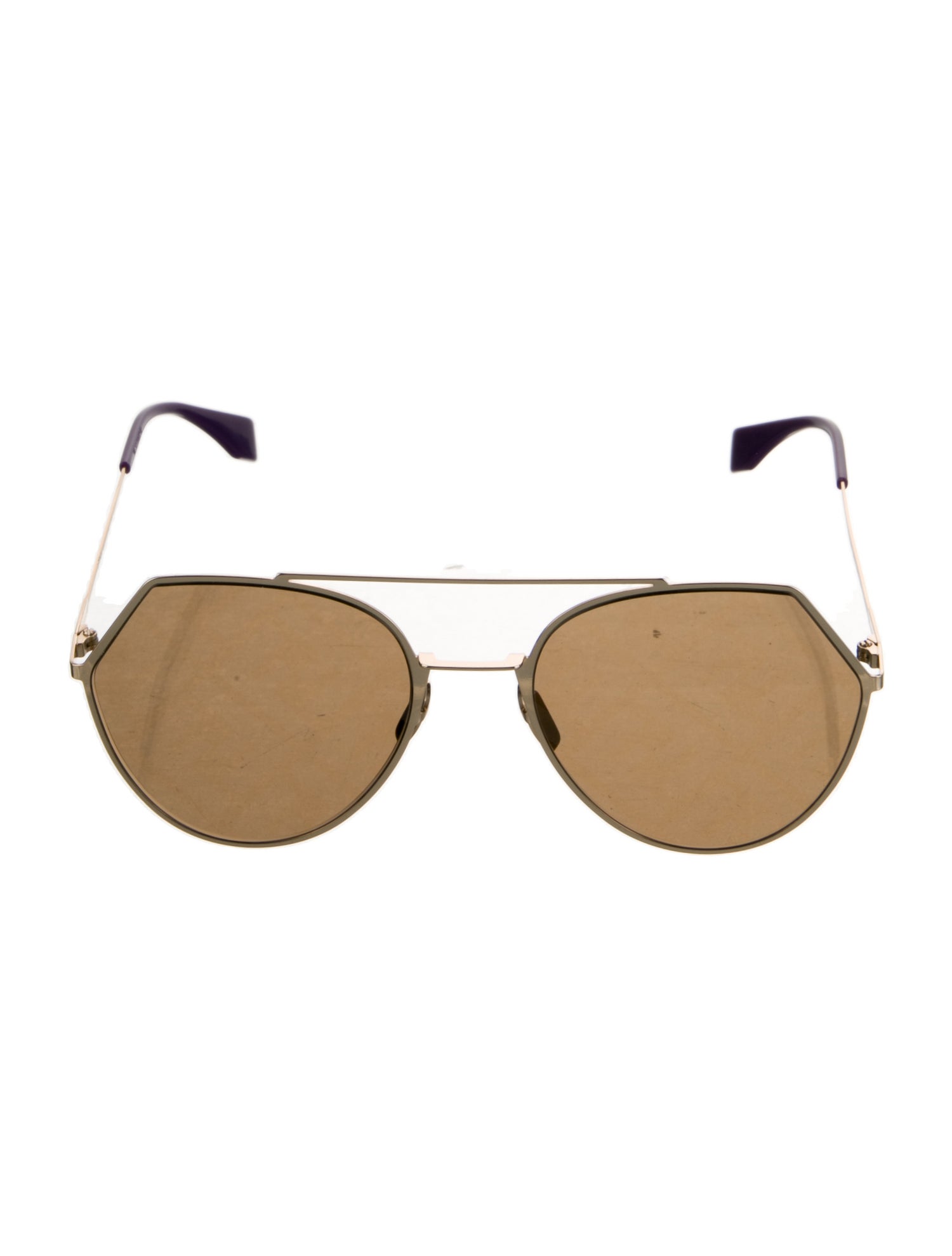 Fendi Aviator Mirrored Sunglasses