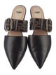 Fendi Zucca FF Logo Leather Mules