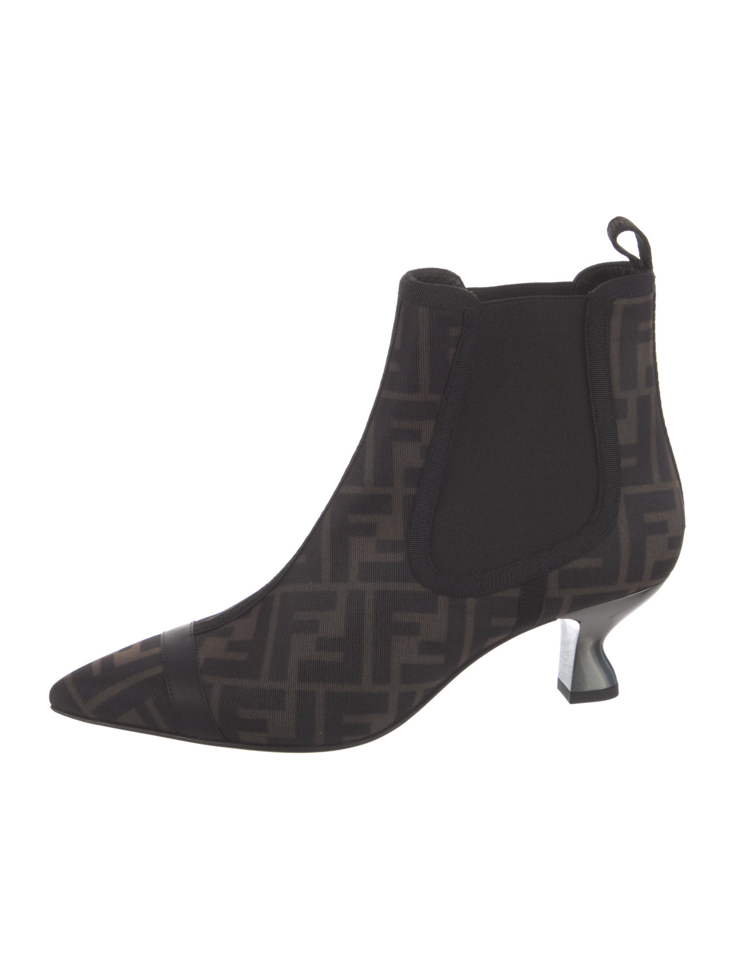 Fendi Zucca FF Logo Printed Chelsea Boots