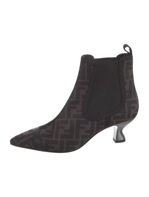 Fendi Zucca FF Logo Printed Chelsea Boots