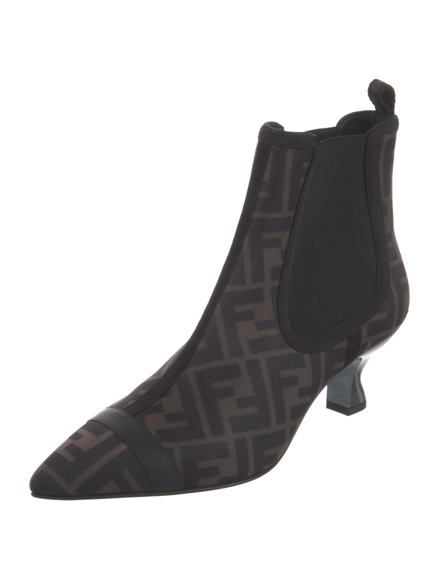 Fendi Zucca FF Logo Printed Chelsea Boots