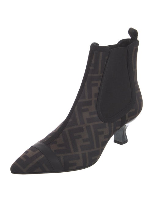 Fendi Zucca FF Logo Printed Chelsea Boots