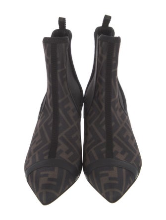 Fendi Zucca FF Logo Printed Chelsea Boots