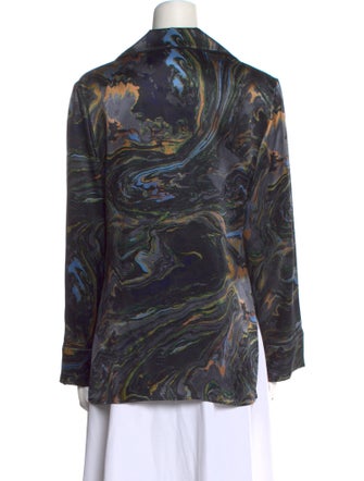 Fendi Silk Printed Button-Up Top