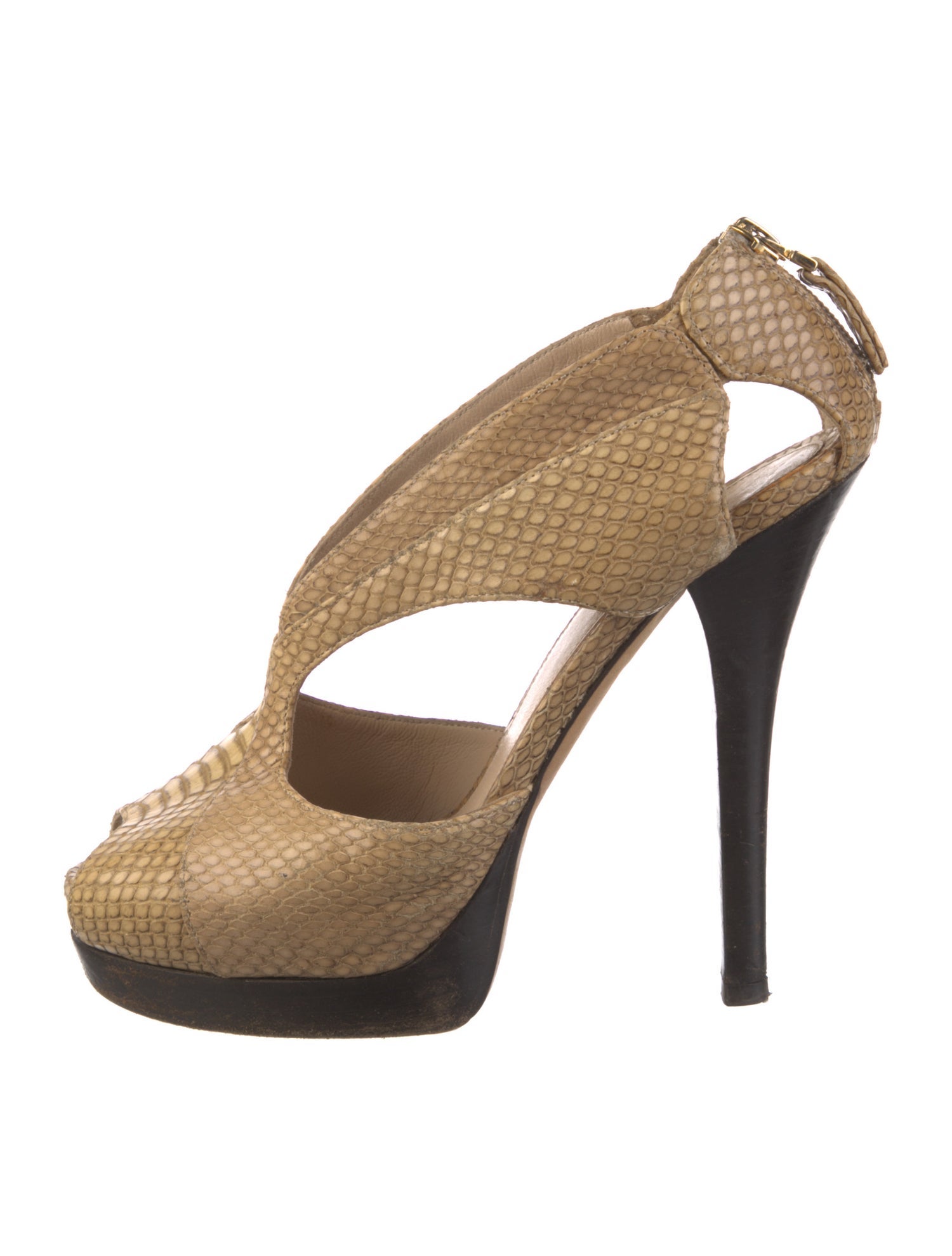 Fendi Leather Colorblock Pattern Slingback Pumps