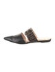 Fendi Zucca FF Logo Leather Mules