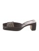 Fendi Zucca FF Logo Leather Slides