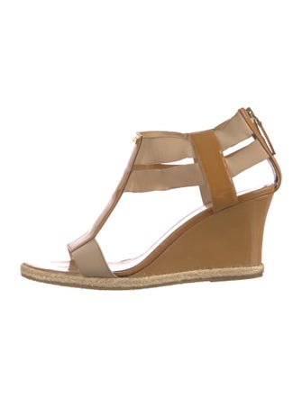Fendi Patent Leather T-Strap Sandals