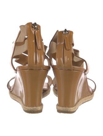 Fendi Patent Leather T-Strap Sandals