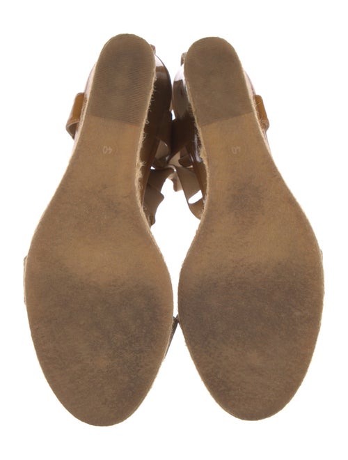 Fendi Patent Leather T-Strap Sandals