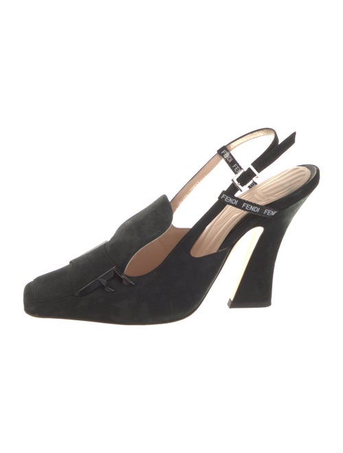 Fendi Suede Slingback Pumps