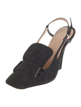 Fendi Suede Slingback Pumps