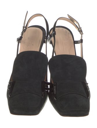 Fendi Suede Slingback Pumps