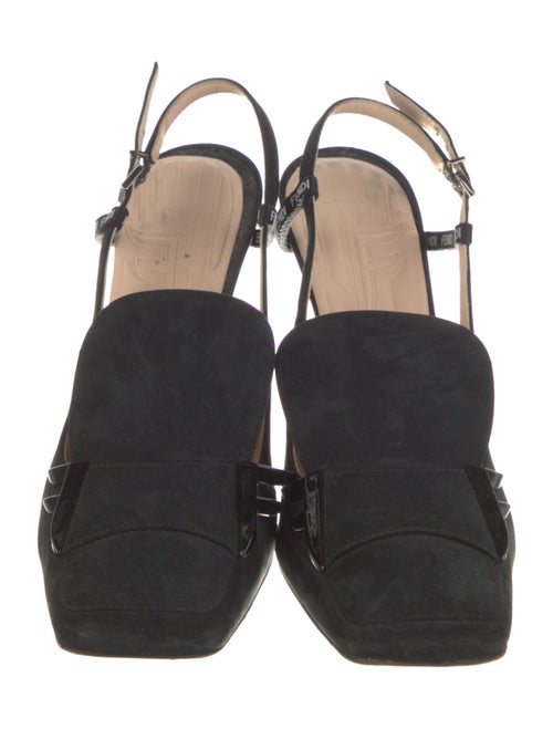 Fendi Suede Slingback Pumps