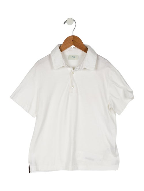 Fendi Boys' Solid Short Sleeve Polo