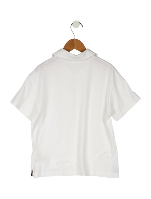 Fendi Boys' Solid Short Sleeve Polo