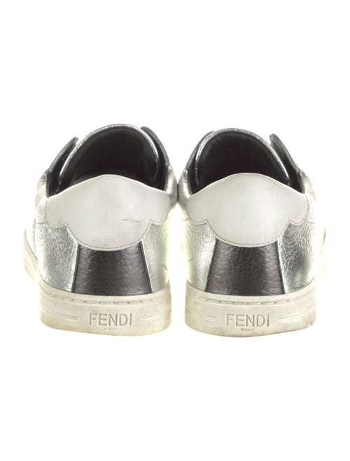 Fendi Monsters Motif Leather Sneakers