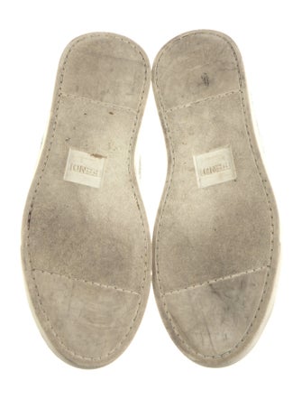 Fendi Monsters Motif Leather Sneakers