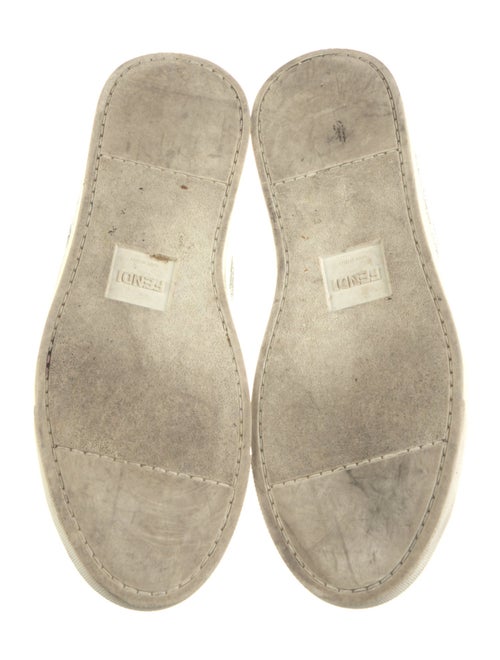 Fendi Monsters Motif Leather Sneakers