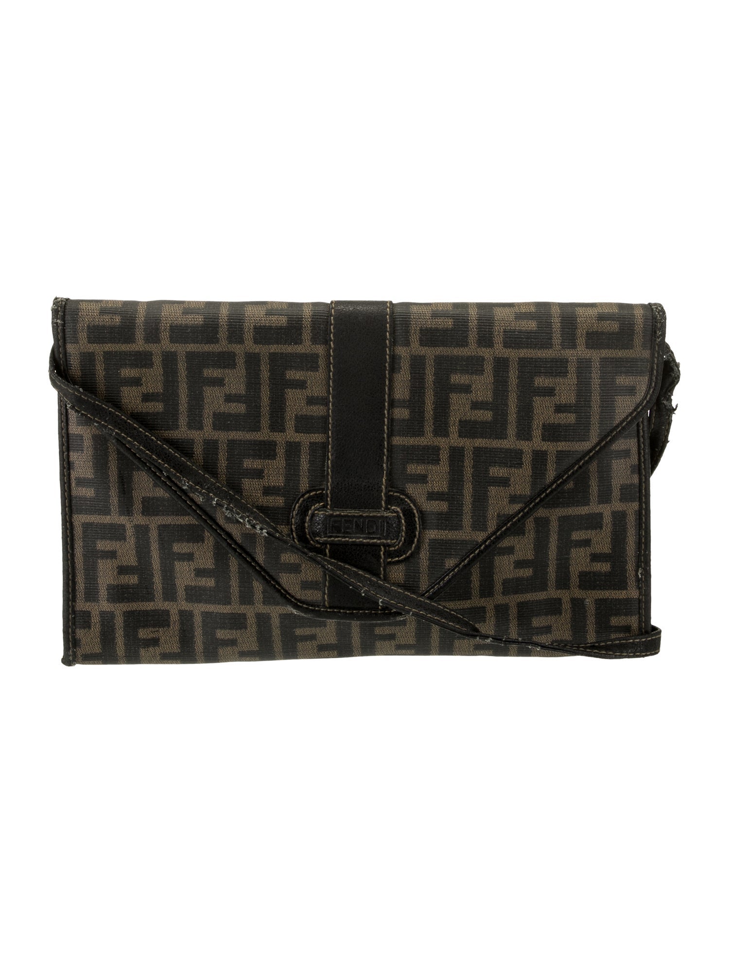 Fendi Zucca FF Messenger Bag Vintage