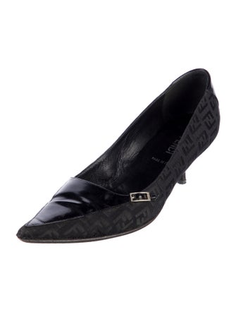 Fendi Zucca FF Logo Suede Pumps