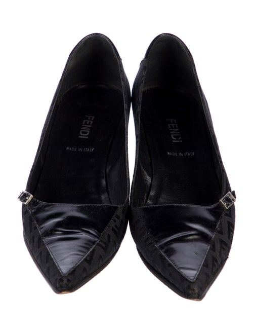 Fendi Zucca FF Logo Suede Pumps