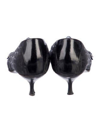 Fendi Zucca FF Logo Suede Pumps