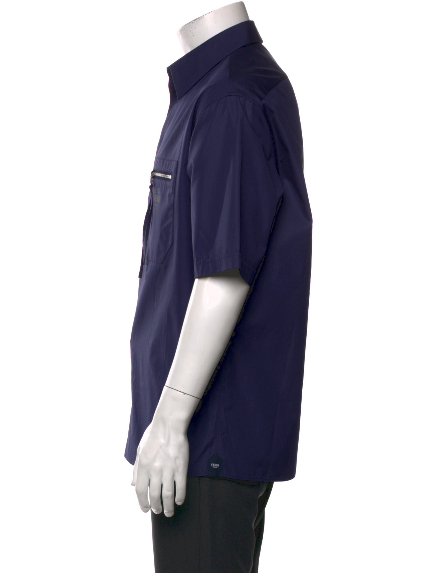 Fendi Zucca FF Logo Three-Quarter Sleeve Shirt