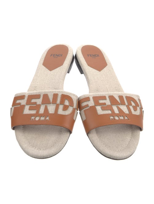 Fendi Canvas Printed Slides