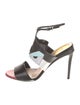 Fendi Monsters Motif Leather Sandals