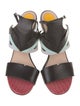 Fendi Monsters Motif Leather Sandals