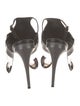 Fendi Monsters Motif Leather Sandals
