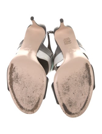 Fendi Monsters Motif Leather Sandals