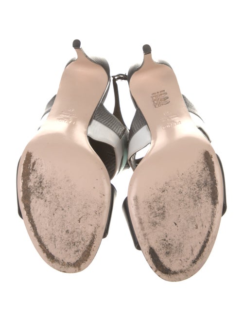Fendi Monsters Motif Leather Sandals