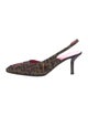 Fendi Zucca FF Logo Canvas Slingback Pumps