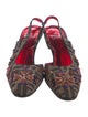 Fendi Zucca FF Logo Canvas Slingback Pumps