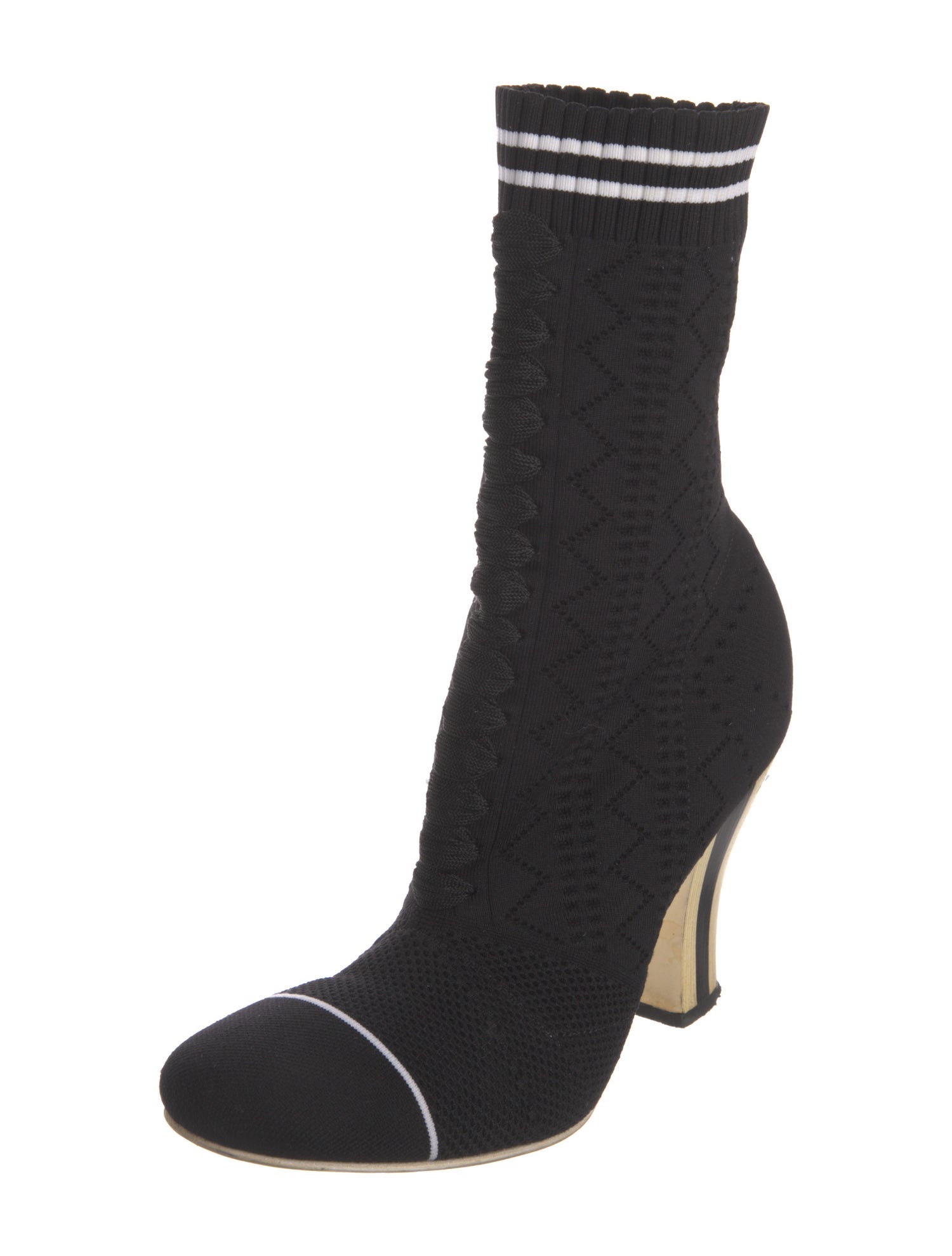 Fendi Striped Sock Boots