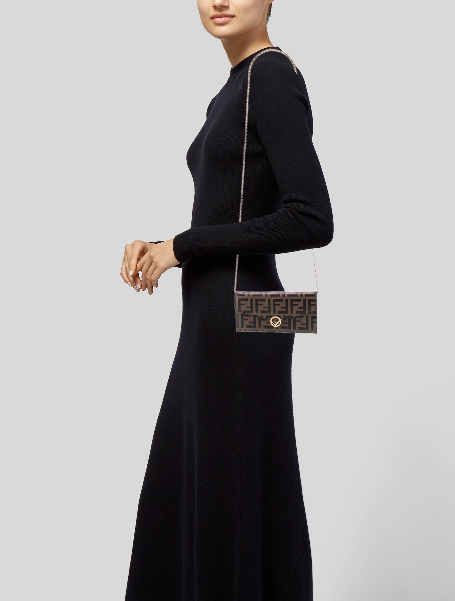 Fendi Zucca FF Continental Envelope Wallet On Chain