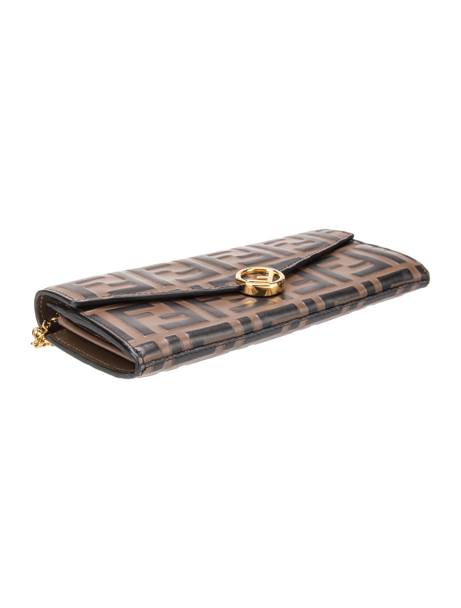 Fendi Zucca FF Continental Envelope Wallet On Chain