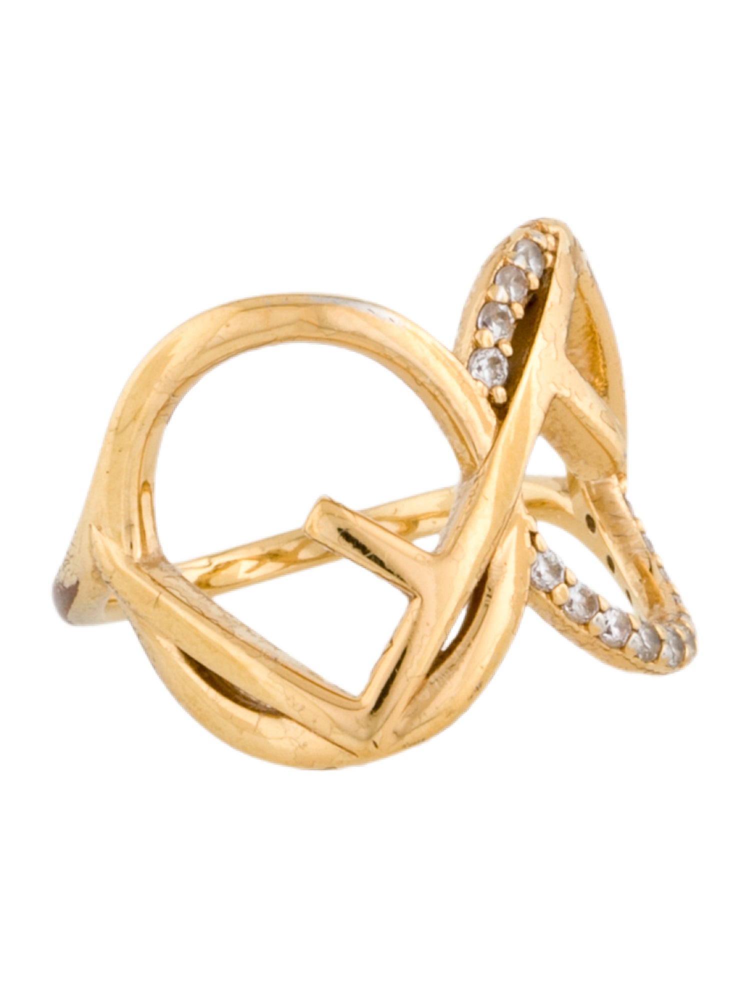 Fendi Logo Cocktail Ring